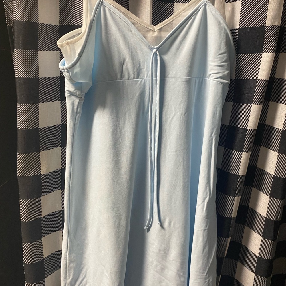 Light Blue Spaghetti Strap Dress